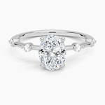 Aimee 1.4mm Diamond Ring Platinum Oval Engagement Ring