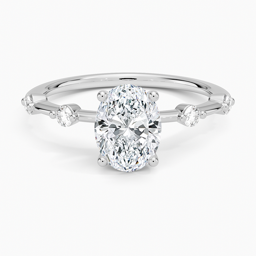 Aimee 1.4mm Diamond Ring Platinum Oval Engagement Ring