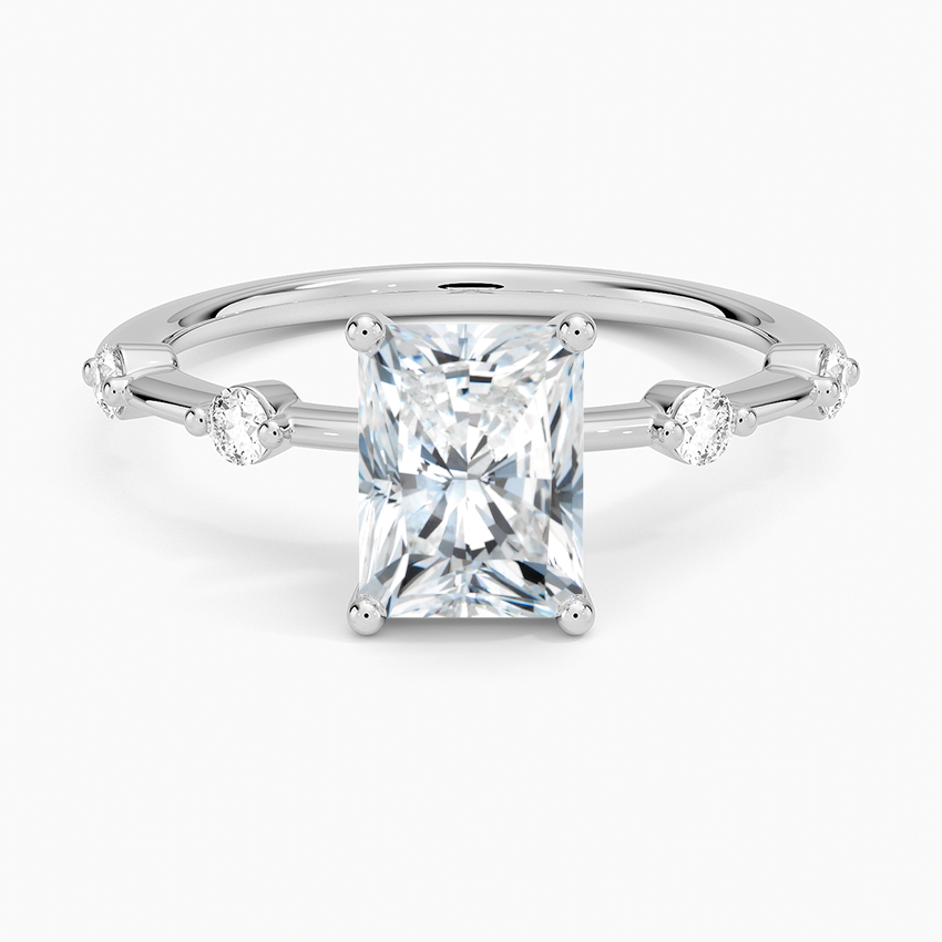 Aimee 1.4mm Diamond Ring Platinum Radiant Engagement Ring