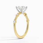 Mixed Metal Aimee Diamond Ring Yellow Gold 18k Princess Engagement Ring