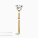 Mixed Metal Aimee Diamond Ring Yellow Gold 18k Round Engagement Ring