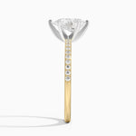 Delicate Shared Prong Diamond Ring Yellow Gold 18k Pear Engagement Ring