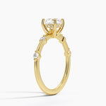Aimee Hidden Halo Diamond Ring Yellow Gold 18k Cushion Engagement Ring