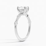 Aimee Hidden Halo Diamond Ring Platinum Emerald Engagement Ring