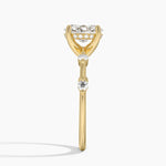 Aimee Hidden Halo Diamond Ring Yellow Gold 18k Oval Engagement Ring