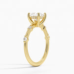 Aimee Hidden Halo Diamond Ring Yellow Gold 18k Princess Engagement Ring