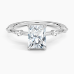 Aimee Hidden Halo Diamond Ring Platinum Radiant Engagement Ring