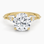 Aimee Hidden Halo Diamond Ring Yellow Gold 18k Round Engagement Ring