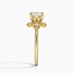 Luxe Fiore Diamond Ring Yellow Gold 18k Asscher Engagement Ring