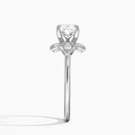 Luxe Fiore Diamond Ring Platinum Cushion Engagement Ring