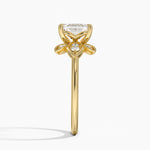 Luxe Fiore Diamond Ring Yellow Gold 18k Emerald Engagement Ring