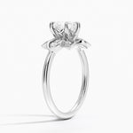 Luxe Fiore Diamond Ring Platinum Heart Engagement Ring