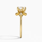Luxe Fiore Diamond Ring Yellow Gold 18k Heart Engagement Ring