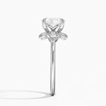 Luxe Fiore Diamond Ring Platinum Oval Engagement Ring