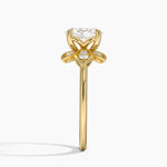 Luxe Fiore Diamond Ring Yellow Gold 18k Oval Engagement Ring