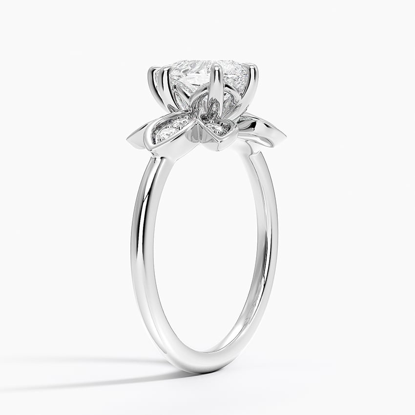 Luxe Fiore Diamond Ring Platinum Pear Engagement Ring