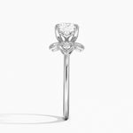 Luxe Fiore Diamond Ring Platinum Round Engagement Ring
