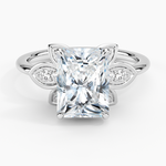 Luxe Fiore Diamond Ring Platinum Radiant Engagement Ring