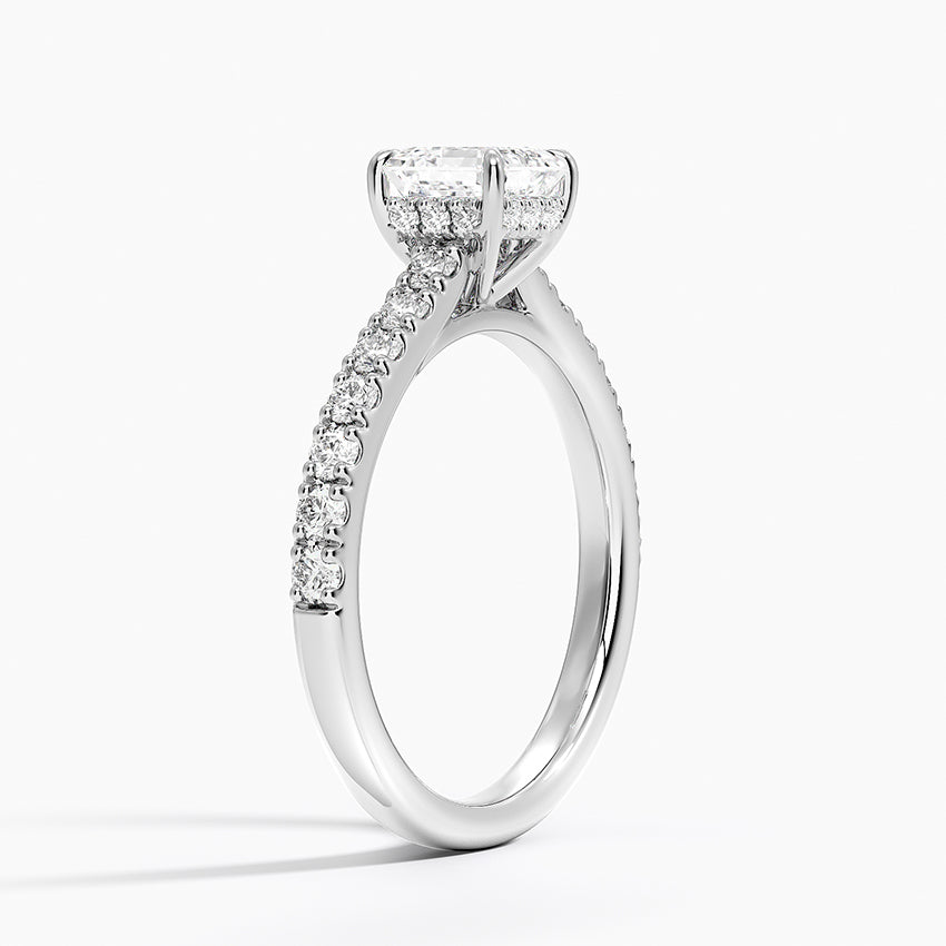 Grand Lissome Diamond Ring Platinum Asscher Engagement Ring