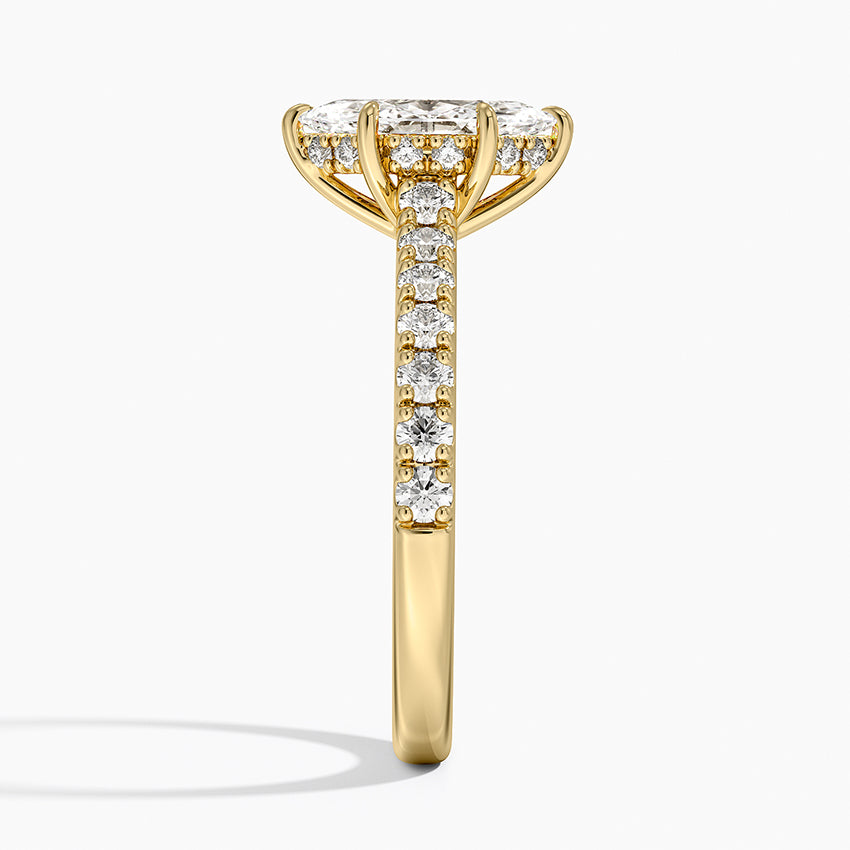 Grand Lissome Diamond Ring Yellow Gold 18k Marquise Engagement Ring