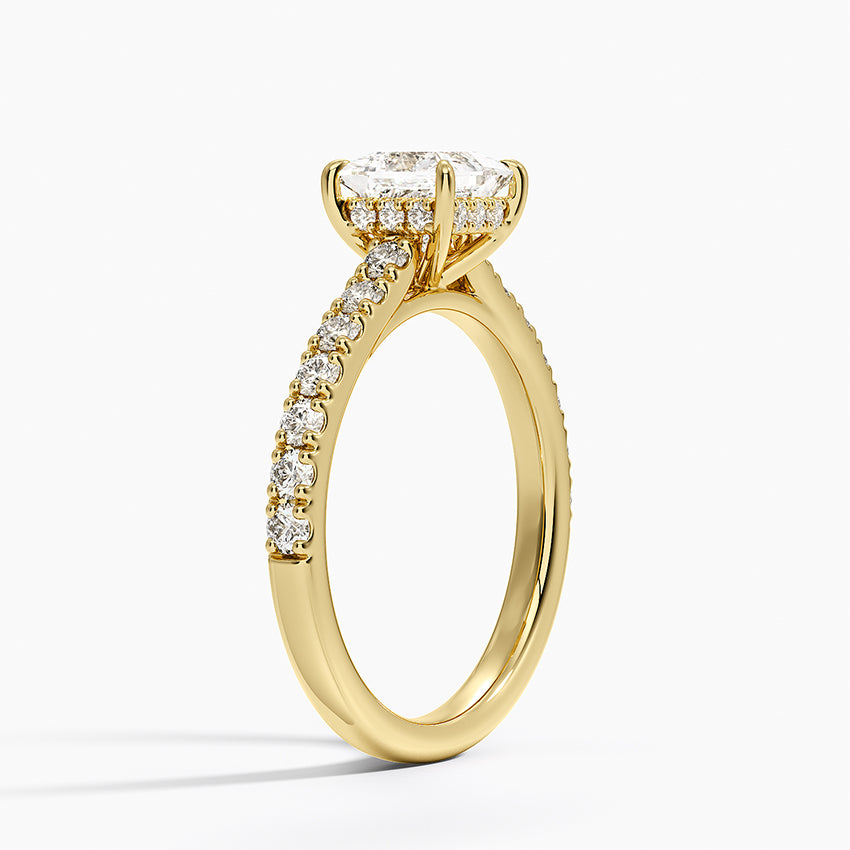 Grand Lissome Diamond Ring Yellow Gold 18k Princess Engagement Ring