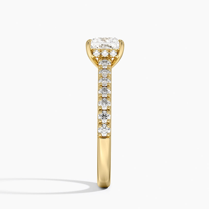 Grand Lissome Diamond Ring Yellow Gold 18k Princess Engagement Ring