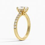 Grand Lissome Diamond Ring Yellow Gold 18k Radiant Engagement Ring