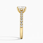 Grand Lissome Diamond Ring Yellow Gold 18k Radiant Engagement Ring
