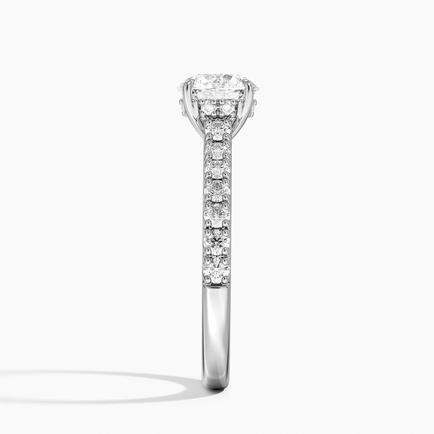 Grand Lissome Diamond Ring Platinum Round Engagement Ring