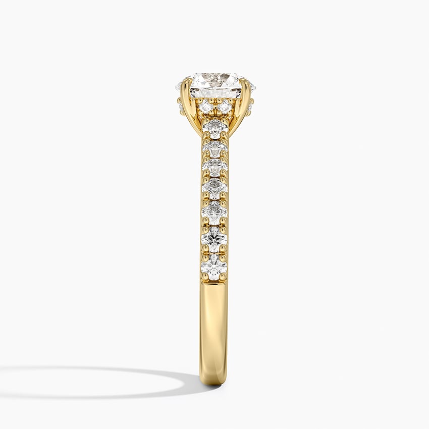 Grand Lissome Diamond Ring Yellow Gold 18k Round Engagement Ring