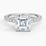 Grand Lissome Diamond Ring Platinum Asscher Engagement Ring