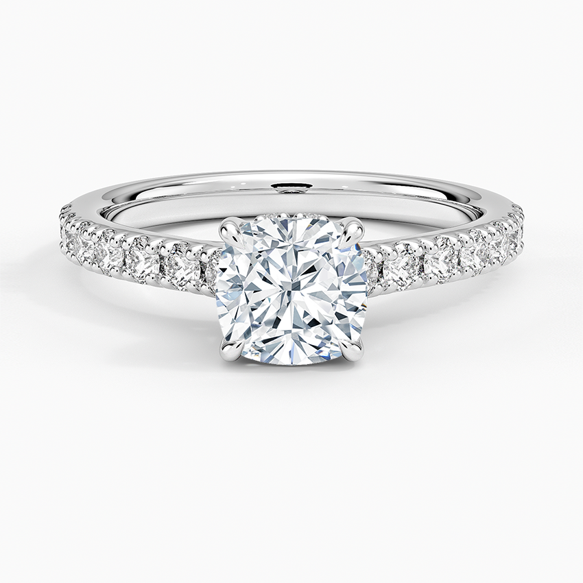 Grand Lissome Diamond Ring Platinum Cushion Engagement Ring