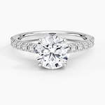 Grand Lissome Diamond Ring Platinum Round Engagement Ring