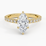 Grand Lissome Diamond Ring Yellow Gold 18k Marquise Engagement Ring