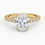 Grand Lissome Diamond Ring Yellow Gold 18k Oval Engagement Ring