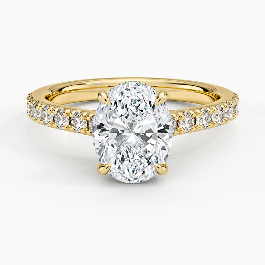 Grand Lissome Diamond Ring Yellow Gold 18k Oval Engagement Ring
