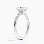 Lissome Half Coverage Diamond Ring Platinum Radiant Engagement Ring
