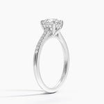 Lissome Half Coverage Diamond Ring Platinum Round Engagement Ring