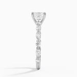 Versailles Three-Quarter Coverage Diamond Ring (1/2 ct. tw.) Platinum Asscher Engagement Ring
