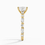 Versailles Three-Quarter Coverage Diamond Ring (1/2 ct. tw.) Yellow Gold 18k Emerald Engagement Ring