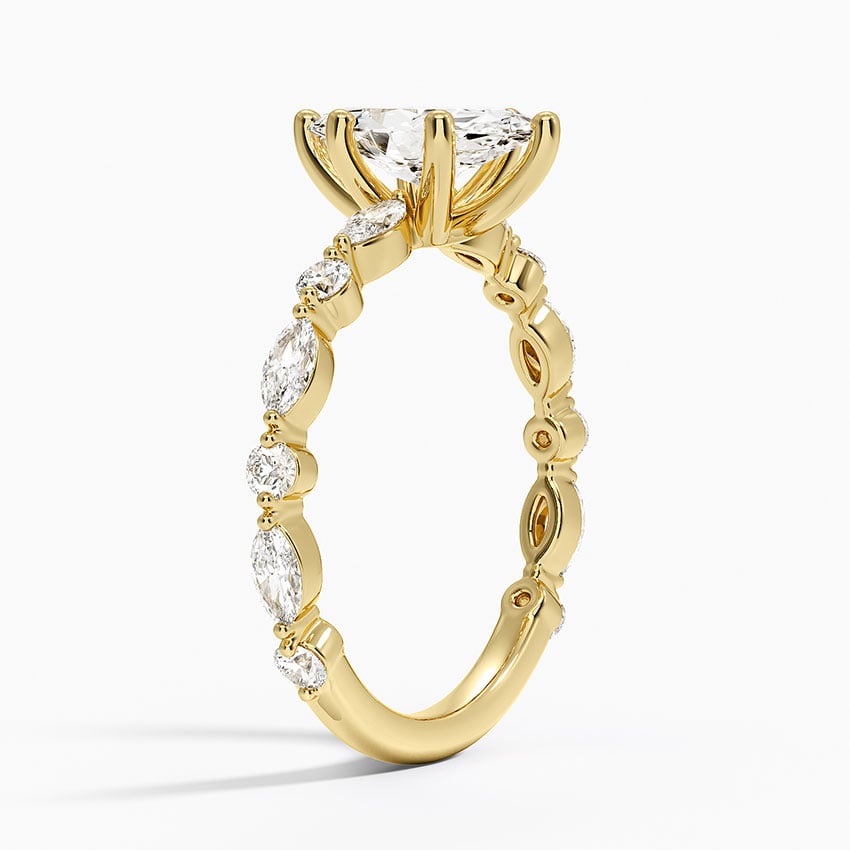 Versailles Three-Quarter Coverage Diamond Ring (1/2 ct. tw.) Yellow Gold 18k Marquise Engagement Ring