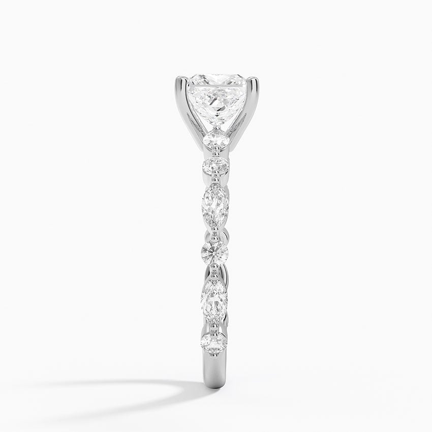 Versailles Three-Quarter Coverage Diamond Ring (1/2 ct. tw.) Platinum Princess Engagement Ring
