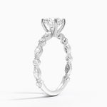 Versailles Three-Quarter Coverage Diamond Ring (1/2 ct. tw.) Platinum Round Engagement Ring