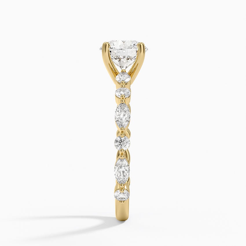 Versailles Three-Quarter Coverage Diamond Ring (1/2 ct. tw.) Yellow Gold 18k Round Engagement Ring