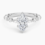 Versailles Three-Quarter Coverage Diamond Ring (1/2 ct. tw.) Platinum Marquise Engagement Ring