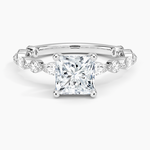 Versailles Three-Quarter Coverage Diamond Ring (1/2 ct. tw.) Platinum Princess Engagement Ring