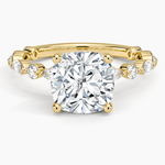 Versailles Three-Quarter Coverage Diamond Ring (1/2 ct. tw.) Yellow Gold 18k Cushion Engagement Ring