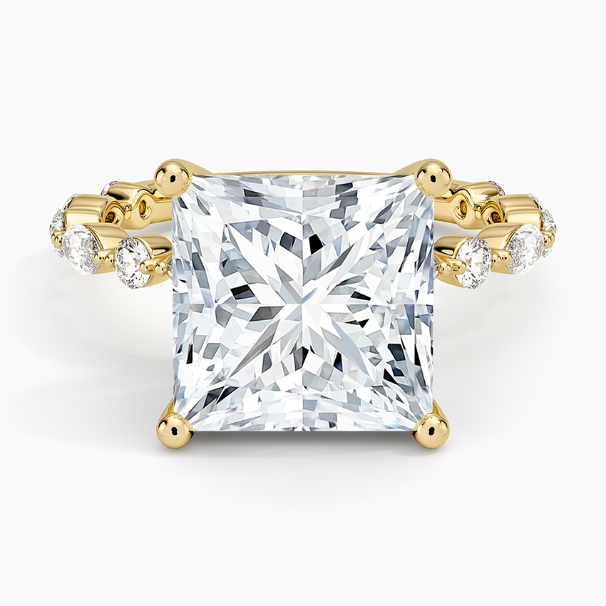 Versailles Three-Quarter Coverage Diamond Ring (1/2 ct. tw.) Yellow Gold 18k Princess Engagement Ring