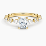 Versailles Three-Quarter Coverage Diamond Ring (1/2 ct. tw.) Yellow Gold 18k Radiant Engagement Ring