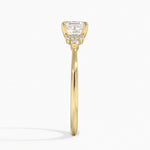 Melody Diamond Ring Yellow Gold 18k Asscher Engagement Ring